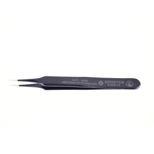 Image of Bernstein 5-049-13 SMD Forceps 110 mm Straight Super Point with ESD Coating