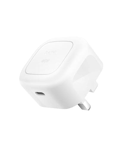 Image of Belkin Compact Wall Charger 45W, USB-C Power Delivery Fast Charging for Apple iPhone 17, iPhone Air, iPhone 16 Serie, Samsung Galaxy S25, Google Pixel, iPad, AirPods & More - White