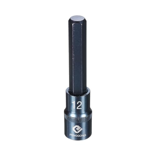 Image of sourcing map 1/2" Drive Impact Hex Bit Socket H12 (12mm) Metric 4" Length S2 Steel 6-Point Sockets for Power Drill Drivers Adapter, Blue