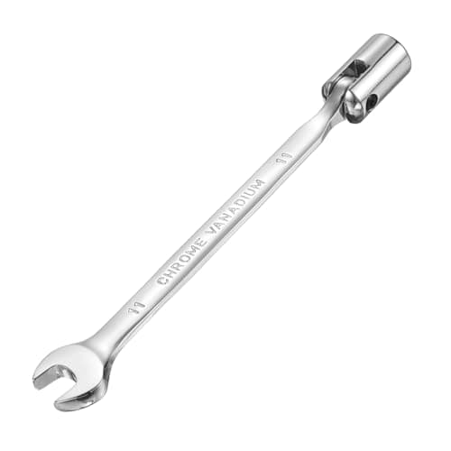 Image of sourcing map 11mm Swivel Head Socket Combination Spanner Wrench CR-V Steel Rotary Torx Socket Head Open End Wrenches Spanner Mirror Polishing for Auto Car Repairing