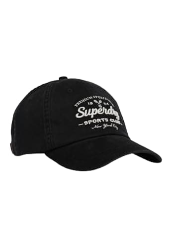 Image of Superdry Women's Vintage Club Baseball Cap Vintage Black 1SIZE