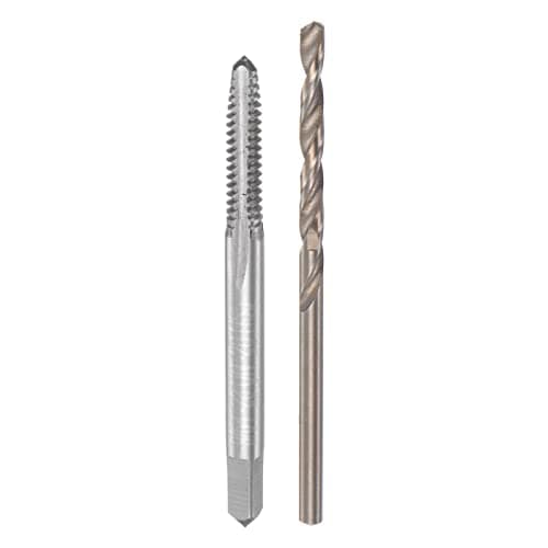 Image of sourcing map Tap & Bit Sets, 9/64-28 UN 2B Straight Flute Machine Thread Milling Tap, 2.6mm M35 Cobalt High Speed Steel (HSS-CO) Twist Drill Bit