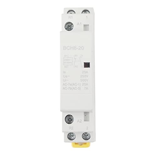 Image of DEWIN DIN Rail Household AC Contactor, 2P 20A 50/60Hz Household AC Contactor DIN Rail Mount 1NO 1NC (220V/230V)