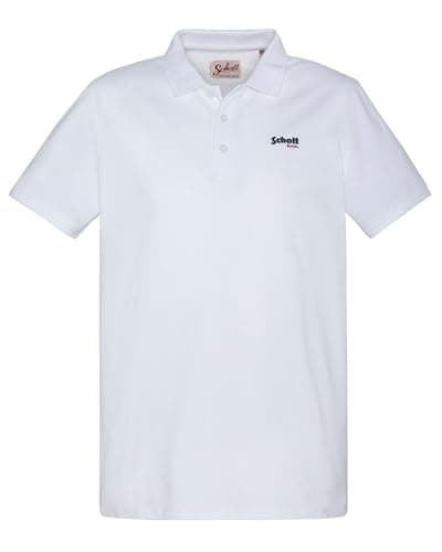 Image of Schott NYC Men's Pscasual Polo Shirt, White, S
