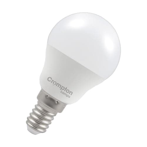 Image of Crompton Lamps Golfball LED E14 Bulb | 4.2W = 40W Equivalent | Cool White 4000K | Energy Efficient | Small Screw Lightbulb | Long Life 15,000-Hrs | Dimmable Bulbs for Lamps