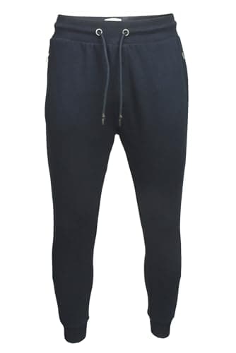 Image of Xact Men's Sweatpant Joggers, Soft Feel, Zip Pockets, Regular Fit (Sky Captain Navy) XL