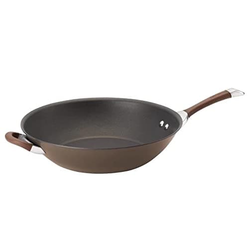 Image of Circulon Symmetry Chocolate Hard Anodized Nonstick 14" Stir Fry with Helper Handle