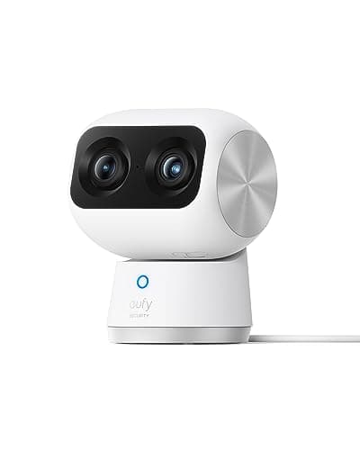 Image of eufy security camera S350 4K UHD Indoor Camera with 8× Zoom and 360° Pan &Tilt,Dual Cameras,No Subscription,Ideal for Baby Monitor/Pet&Dog Camera/Home Security Camera,Human/Pet Detection,2.4G/5G Wi-Fi