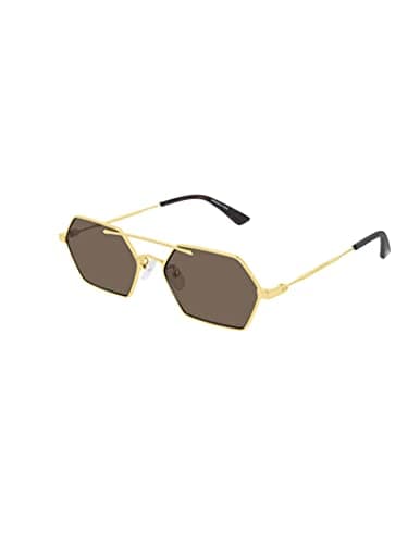 Image of Sunglasses MCQ Alexander Mcqueen MQ0227SA 002 glasses unisex color gold lens color brown size 58 mm