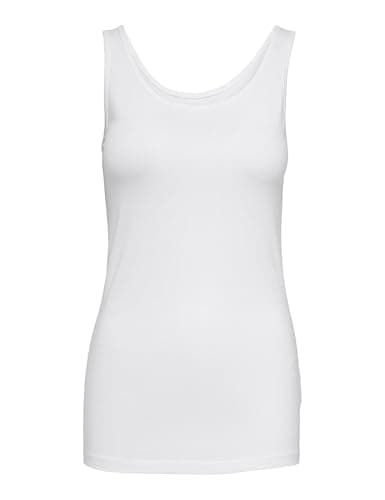 Image of JdY Women's Classic Basic Sleeveless Scoop Neck Tank Top, White, XL