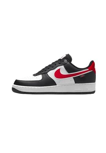 Image of NIKE Mens Air Force 1 '07 Next Nature Sneaker, Black University Red White, 9 UK