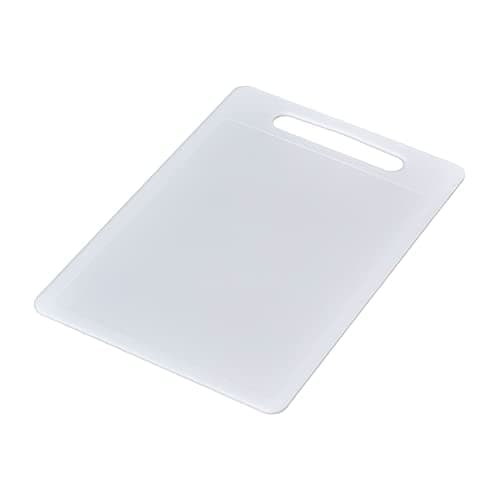 Image of Chef Aid Large White Poly Chopping Board, Multipurpose Anti-Slip Surface, Easy Clean and Dishwasher Safe with Handle, 40 x 30 X 0.4 cm, Other Colour Options Available.