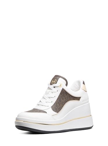 Image of Michael Kors Women's Emmy Wedge Trainer, Brown, 5.5