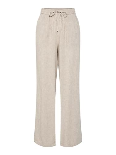 Image of PIECES Wide-Leg Trousers PCPIA, Birch 3, M