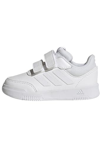Image of adidas Unisex Baby Tensaur Hook and Loop Shoes, Cloud White/Grey One, 7 UK Child