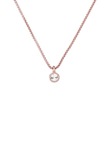 Image of Ted Baker Sininaa Crystal Pendant Necklace For Women (Rose Gold/Crystal)