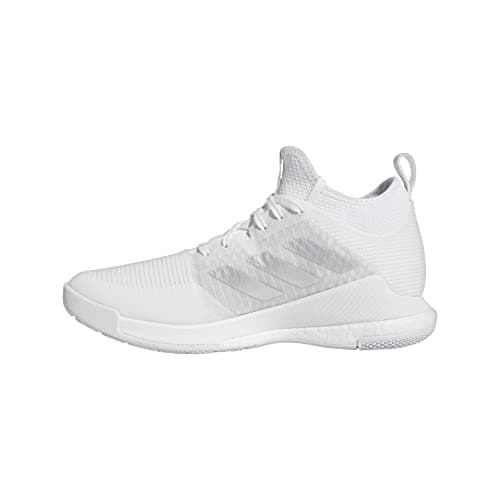 Image of adidas Women's Crazyflight Mid Sneakers, FTWR White Silver Met Grey One, 7.5 UK