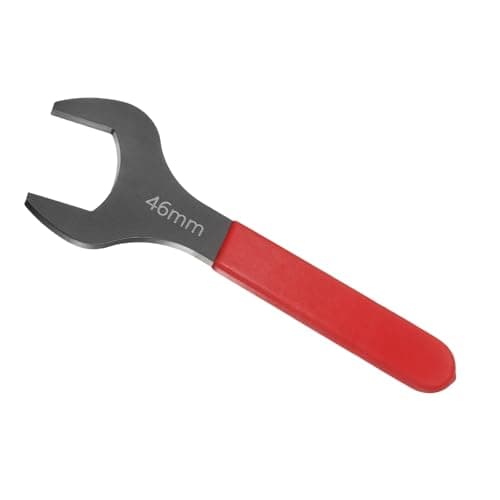Image of Awclub 46mm Open End Wrench, 15 Degree Offset Thin U-Shaped Spanner with Red Shank, Black Finish for Automotive Repair & Furniture Assembly