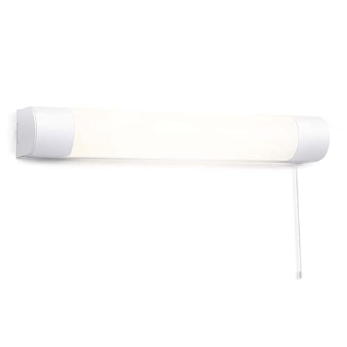 Image of IMVSINCERE LED Bathroom Mirror Light 6W, 4000K IP44 43CM, Wall Shaver Light with USB & 2-Pin/Shaver Socket, Pull Cord Switch, 500LM for Hotel Toilet Shower Room