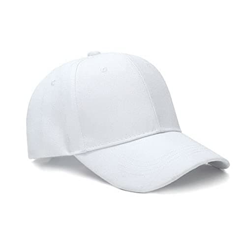 Image of Boolavard Baseball Cap Adjustable Size for Running Workouts and Outdoor Activities All Seasons (White)