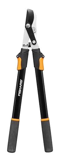 Image of Fiskars Telescopic Tree Pruner for fresh wood, Non-stick coating, Hardened Precision Steel, Handle length: 63 to 83 cm, Black/Orange, L13, 1027528