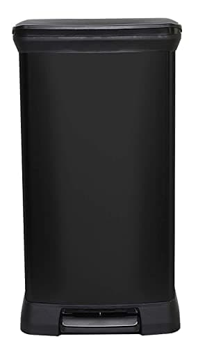 Image of CURVER Kitchen Bin, Plastic, Black, 39 x 29 x 72 cm