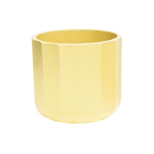 Image of Ivyline Positano Geo Planter in Lemon - Waterproof, Sturdy and Durable - Stylish Decorative Round Indoor Ceramic Flower Houseplant Pot - H15cm x D15cm