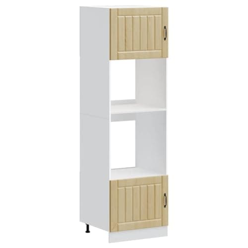 Image of vidaXL Oven Cabinets 2 pcs Kalmar Sonoma Oak - Compact Engineered Wood Kitchen Storage Units with Adjustable Feet for Oven/Microwave