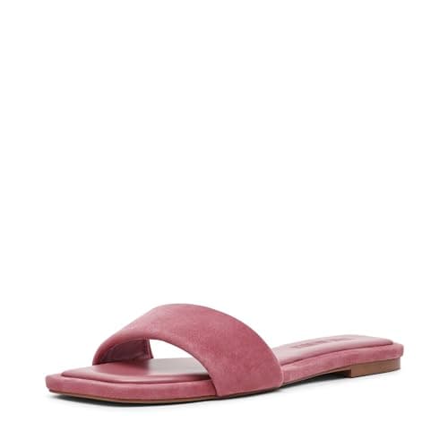 Image of Steve Madden Women's Lumina Sandal, Pink Suede, 6 UK