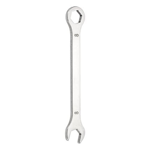 Image of sourcing map Mini Super Thin Combination Wrench 8mm Metric 6-Point Box and Open End Stainless Steel Double Ended Spanner Tool for Automotive Pipe Furniture Machinery DIY Repair, Silver