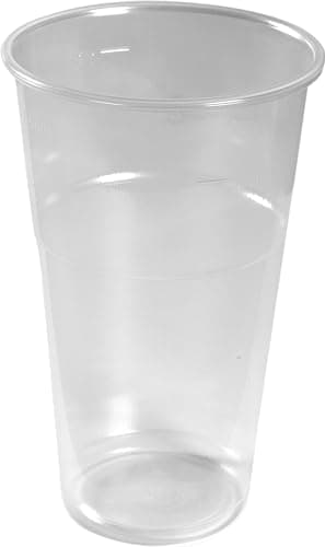 Image of Abena Gastro Plastic Cups | 16 oz | Pack of 50 Disposable Cups | Recyclable Party Glasses