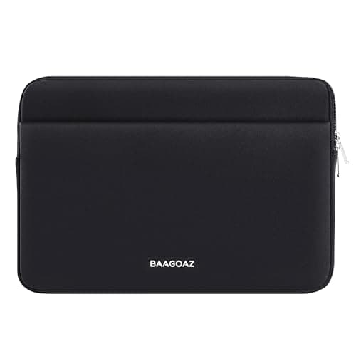 Image of BAAGOAZ Laptop Sleeve Case 11-13 Inch Bag with Front Pocket, Compatible with 11.6 Inch PC Notebook Chromebook, for 13.3 & 13.6 Inch MacBook Pro Air M4 M3 M2 M1 2025 2024 2023 2022 & Surface Pro, Black