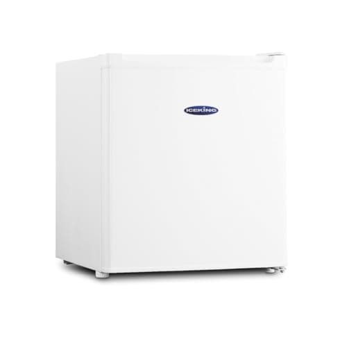 Image of ICE KING TT47EW Table Top Fridge, 40L Capacity, White, Reversible Door, Door Balconies, Adjustable Thermostat, Energy Efficient – Ideal for a Kitchen, Utility Room, Office or Bedroom