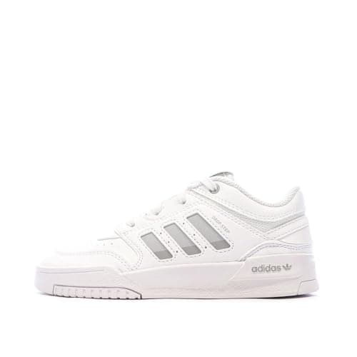 Image of adidas White Junior Drop Step Low Sneakers, white, 13 UK