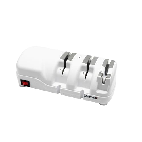 Image of Sharpeak 198H-SPK Professional Electric Knife Sharpener – 3 Stages, Diamond Wheels, Overheat Protection, Silent Motor, Fast Kitchen Sharpening, Easy to Use, Gift Idea for Mother’s Day