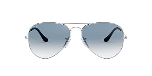 Image of Ray-Ban Unisex Aviator Sunglasses, Silver (003/3f), 62 mm UK