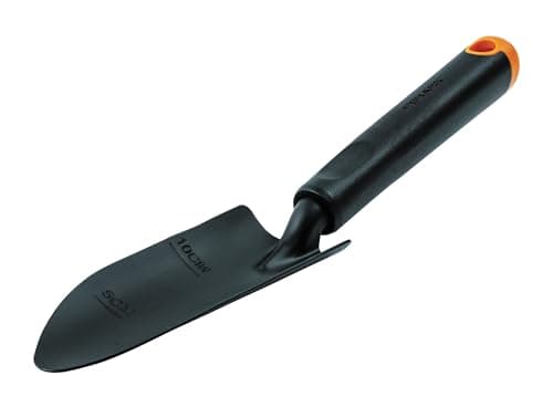 Image of Fiskars Ergo Transplanter, Length 30cm, Rust-Resistant Steel Head/Plastic Handle, Black/Orange, 1027018