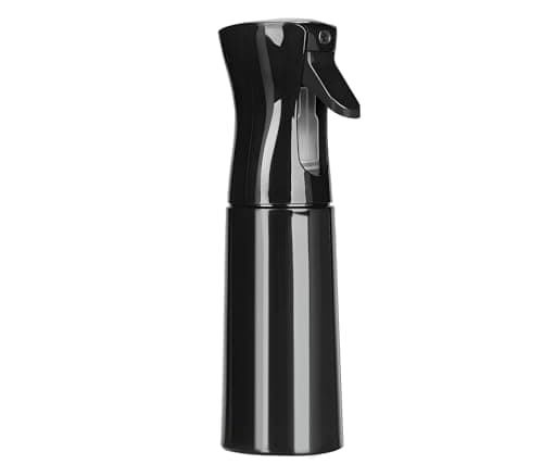 Image of Byitin Spray Bottles 200ml, Continuous Ultra Fine Mist Empty Spray Bottle, Refillable Hair & Plant Water Sprayer for Salon Pets, Face, Cleaning, Black