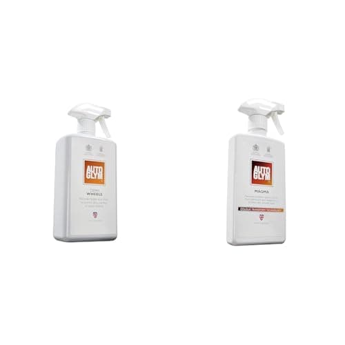 Image of Autoglym Clean Wheels, 1 Litre - Car Wheel Cleaner - Heavy Duty Traffic Film Remover for Dirt & Magma Liquid Clay, 500ml - Colour Transform Technology Fallout Remover