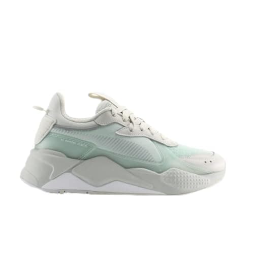 Image of PUMA RS-X Tech White Textile Mens Lace Up Trainers 369329 02