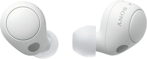 Image of Sony WF-C700N Wireless, Bluetooth, Noise Cancelling Earbuds (Small, Lightweight Earbuds with Multi-Point Connection, IPX4 rating, up to 20 HR battery, Quick Charge, iOS & Android) White