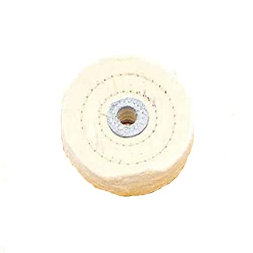 Image of White Buffing Wheels 6" 150mm Large Hole 16mm Spiral Double-Stitched Polished Wheel Pad Polishing Grinding Machine Buffing Pads for Metal Aluminum,Stainless Steel,Jewelry,Wood,Plastic,Glass