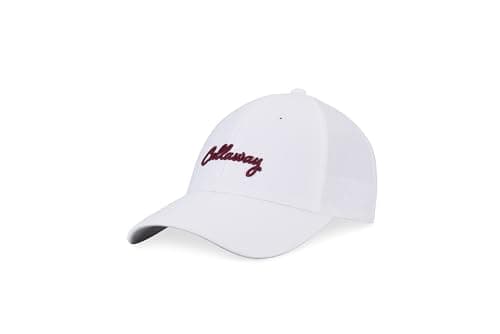 Image of Callaway Golf Women's Stitch Magent Cap, White/Red Plum