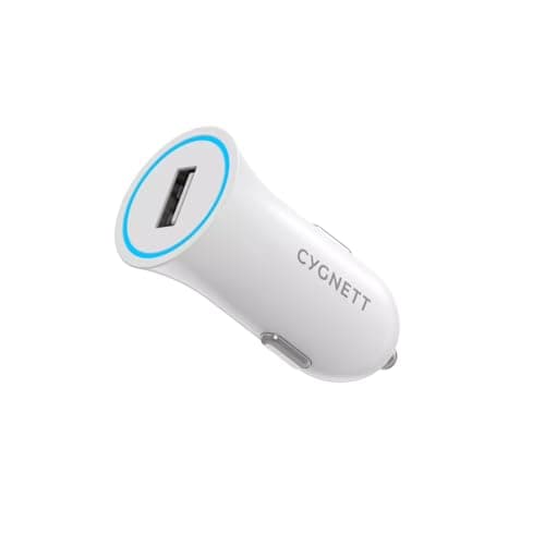 Image of Cygnett Essentials Car Charger, 18W USB-A, White