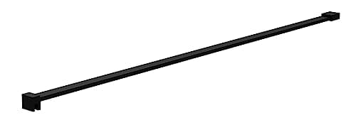 Image of Hudson Reed FIX040 Black Wetroom Screens Straight Wetroom Screen Support Bar, 1202mm, Matt Black