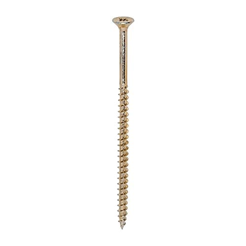 Image of TIMCO Solo Chipboard & Woodscrews - PZ - Double Countersunk - Yellow - 5.0 x 100mm - Box of 100