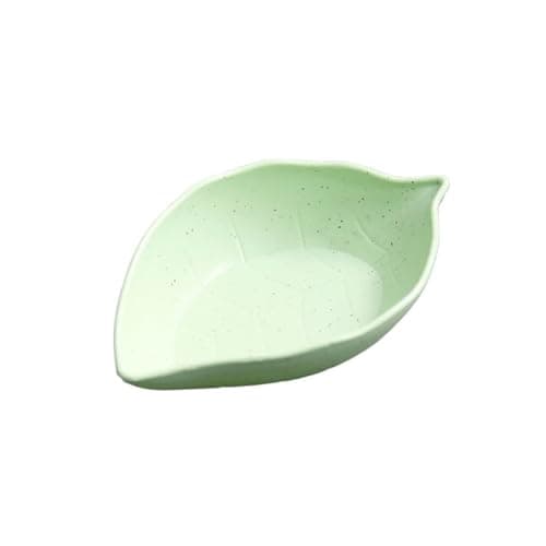 Image of Kx9Lb8d Snack Dish Leaf Shape Seasoning Dish Kitchen Utensils Tableware Sauce Vinegar Bowl Side Dish Plate(Green)