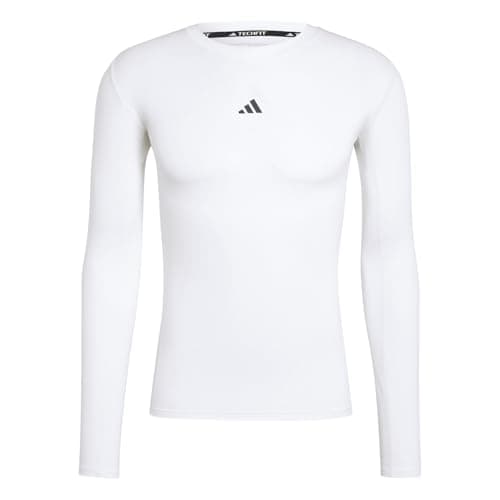 Image of adidas Men's Techfit Compression Training Longsleeve TEE, White, XL