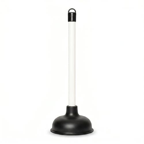 Image of Heavy Duty Drain Unblocker Sink Plunger, Compact Powerful Suction Tool for Kitchen Bathroom Shower Bathtub Toilet, Fast Clog Remover Opener 16 inch Handle with Strong Rubber Cup 6 inch.