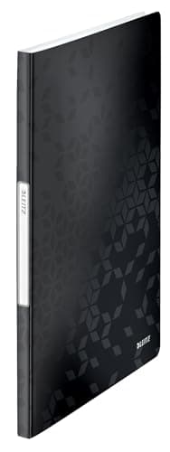 Image of Leitz A4 Display Book, 20 Pockets, 40 Sheet Capacity, Transparent Pockets, Black, WOW Range, 46310095